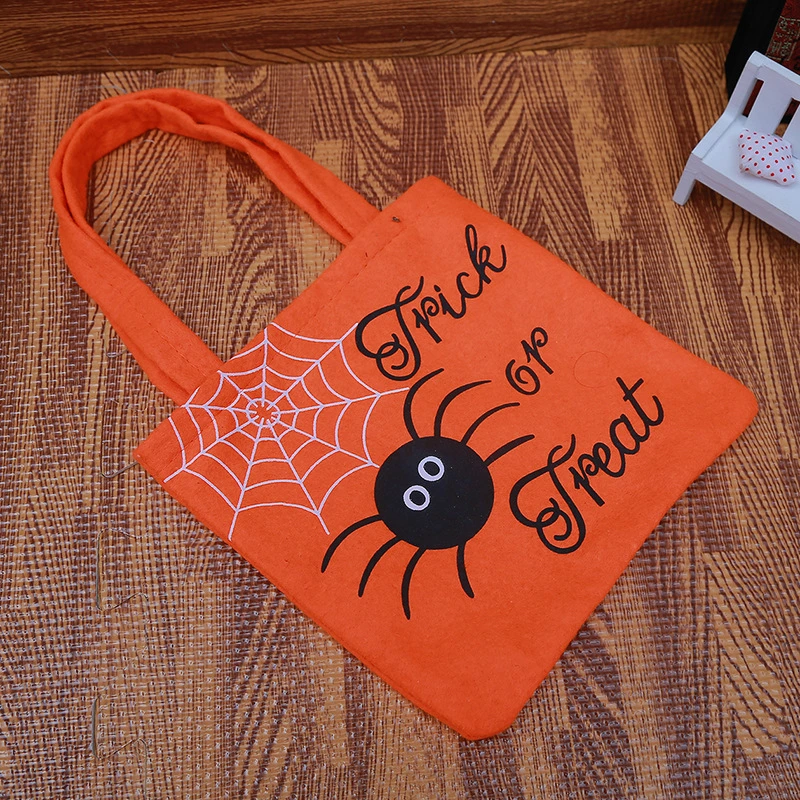 Wholesale Custom Halloween Gift Bags Cute Candy Kids Trick or Treat Canvas Halloween Bag