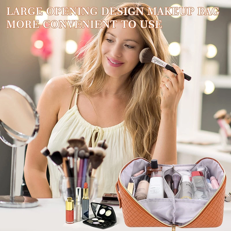 3%off Sh2931 Cosmetics Case Brush Women Bulk Purple Pink Zipper Luxury Wholesale Small Travel Makeup Toiletry Logo Custom Cosmetic Bag
