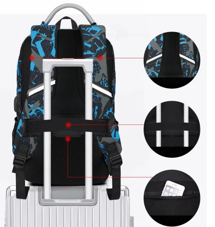 Hiking Skateboard Backpack Laptop Travel School Bag