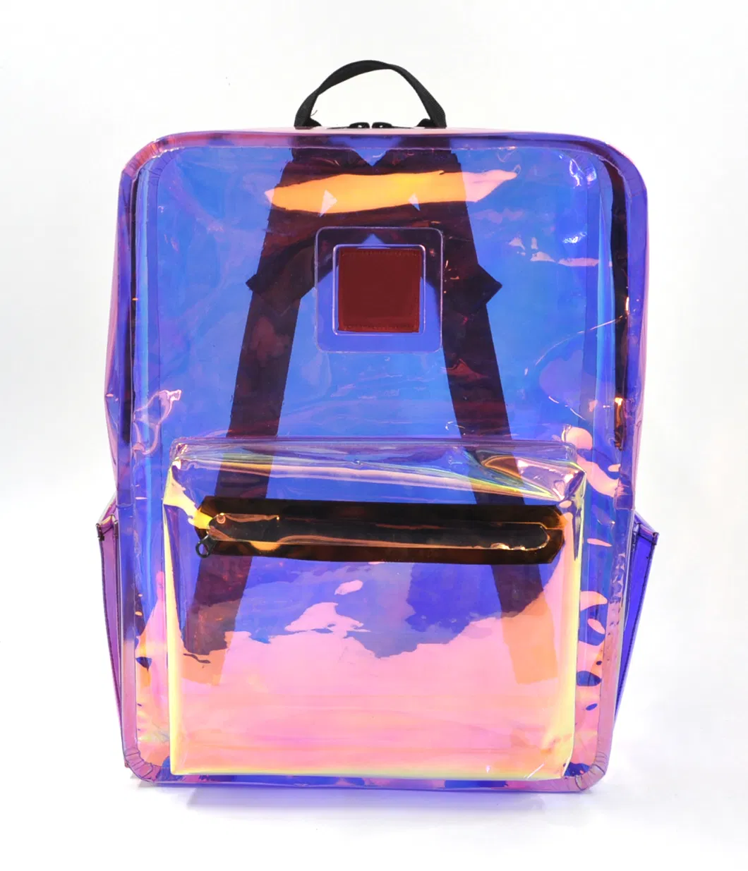 Unisex New Fashion Custom Style Clear PVC Pink Sports Outdoor Hiking Beach Hunting Gym School Waterproof Dry Shoulder Backpack Bag