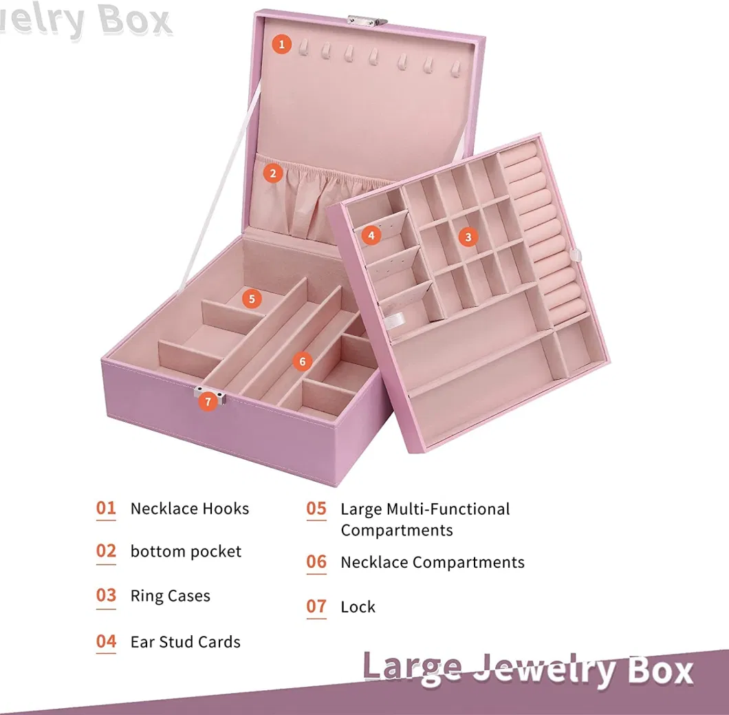 Velvet Organizer Travel Jewelry Box, Travel Jewelry Case for Women