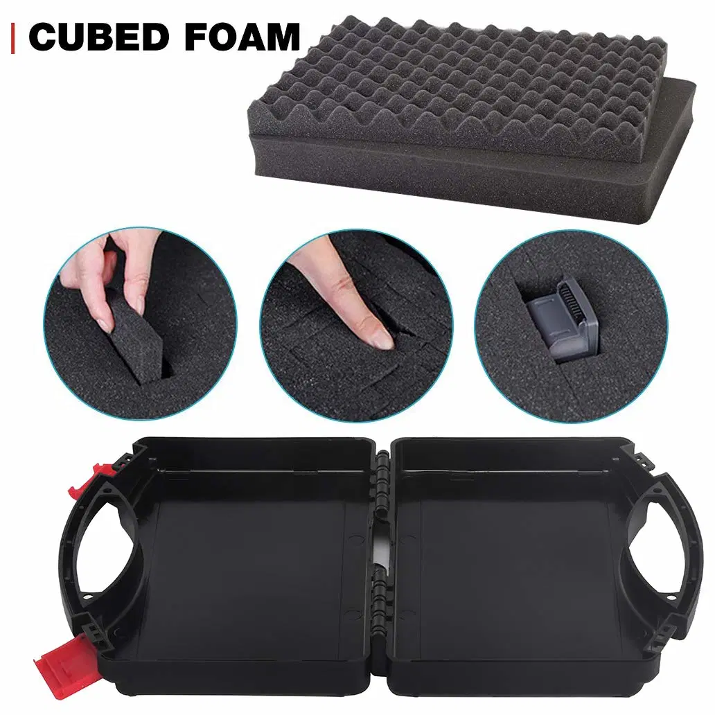 Waterproof Small Hard Carrying Case with Pluck Foam Interior for Tool Microphone Camera