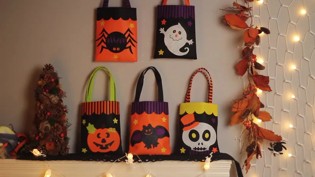 Trick or Treat Halloween Felt Candy Bag for Kids