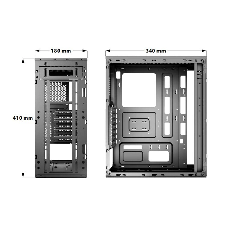 New Gaming Computer ATX Case Support Water Cooler