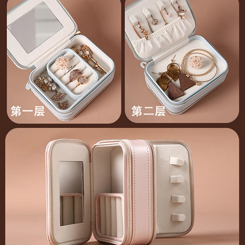 Luxury Velvet Jewelry Case Display Ring Earring Box Jewelry Box