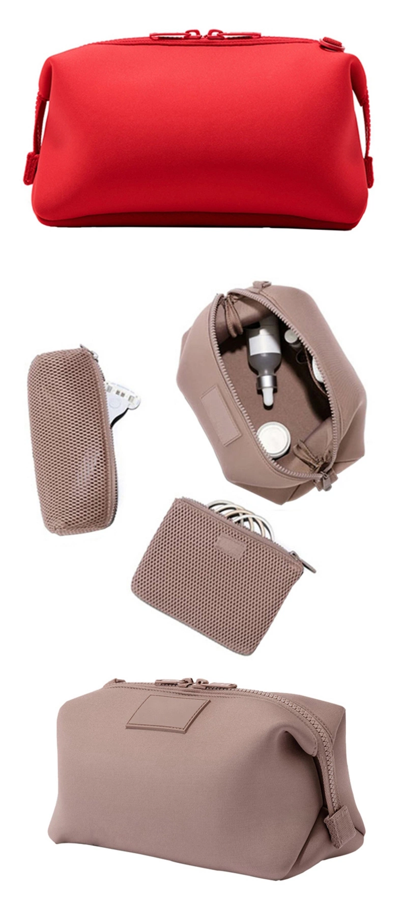 Factory Wholesale Travel Waterproof Portable Cosmetic Neoprene Zipper Pouch Bag