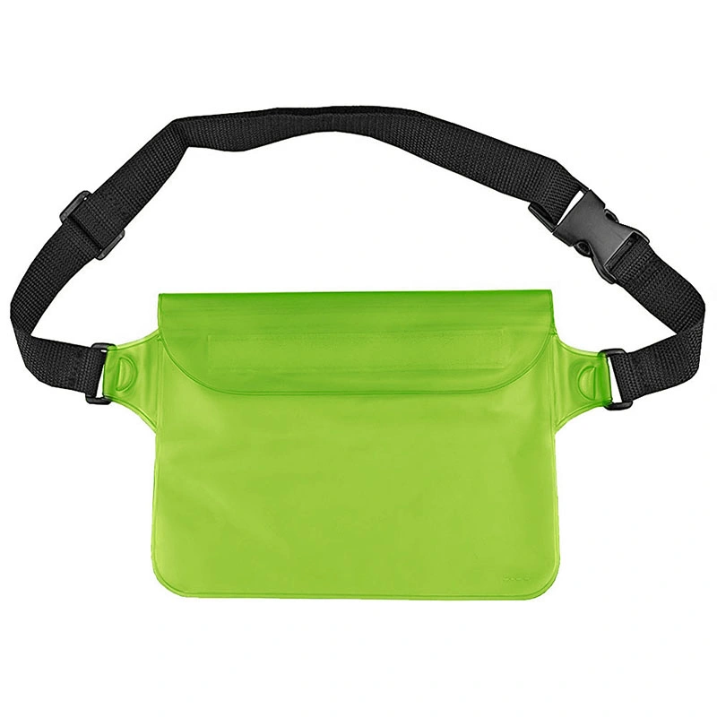 China Factory Waterproof Pouch with Waist Strap Touchable Dry Bag with Adjustable Belt for Phone Valuables for Swimming