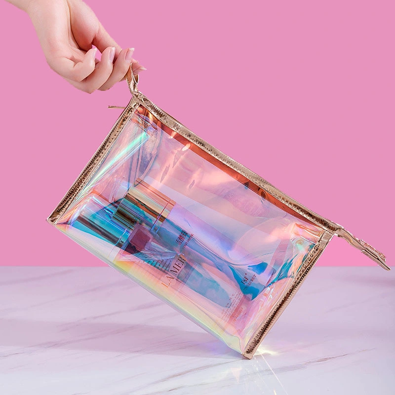 High-Quality PU Fabric Clear PVC Small Bag Female Toilet Bag Women Designer Fashion Ladies Bag Cosmetic Bag (MFN5001)