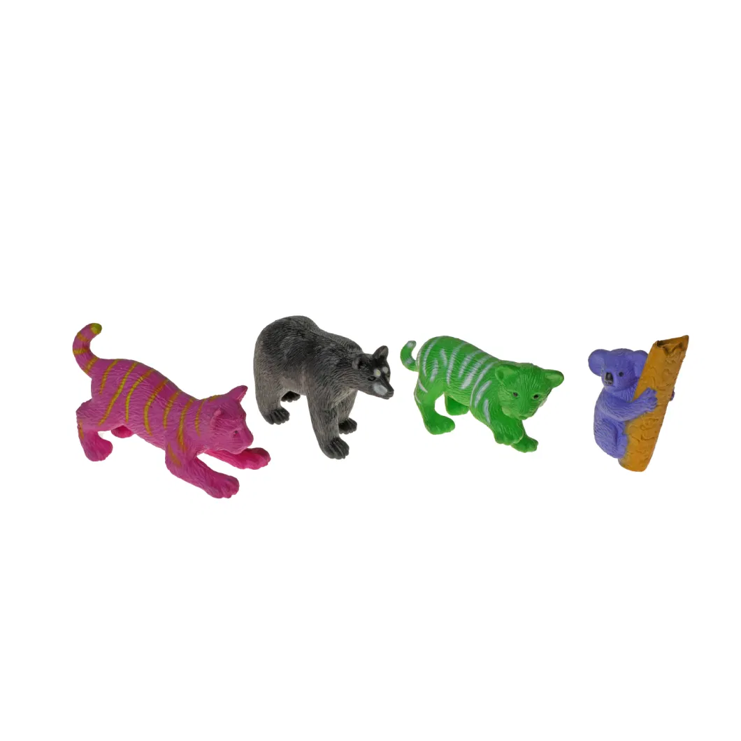 Plastic Koala Lion Tiger Bear Animal Plastic Toys Dolls 3D Anime Action Figure