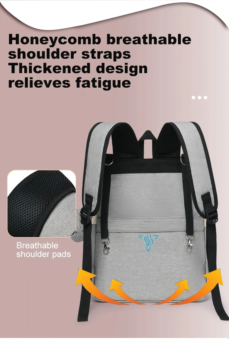Wonderful Large Capacity Unisex Diaper Bag Stylish Waterproof Backpack Baby Nappy Bag for Boys/Girls