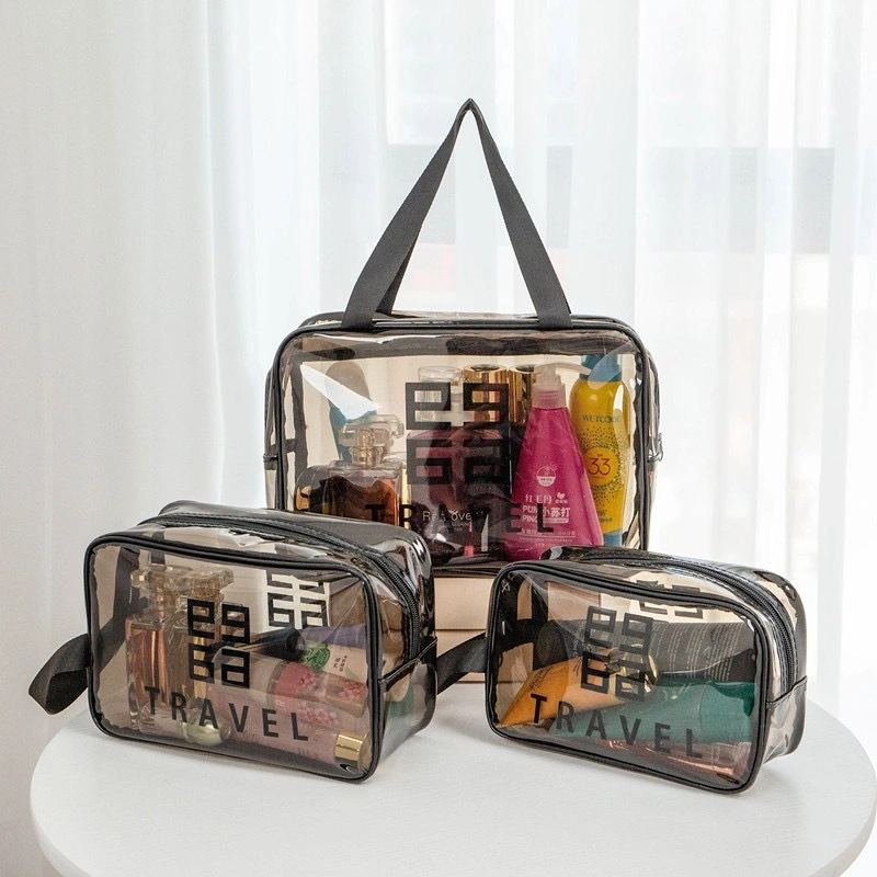 Transparent Makeup Bag, PVC Wash Bag, Travel Storage Bag, Waterproof, Large Capacity Portable Makeup Bag, Storage Bag