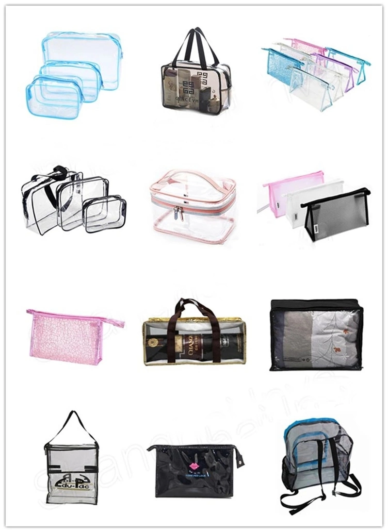 Customize Waterproof Clear Transparent Vinyl Plastic PVC EVA Zipper Pouch Makeup Toiletry Storage Purse Gift Skincare Packaging Travel Bath Washing Cosmetic Bag