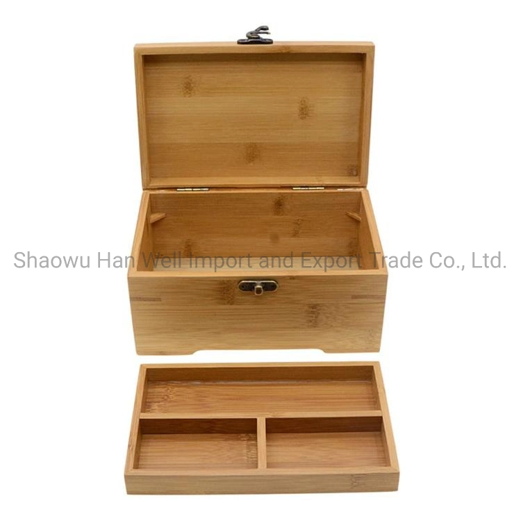 Retro Exquisite Bamboo Cosmetic Makeup Case for Sundries Storage
