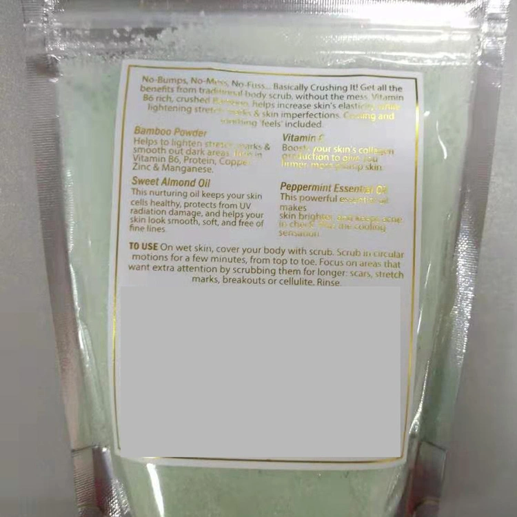 Manufacture Private Label Newest Exfoliate Whitening Exfoliator Cooling Mint Natural Bamboo Face Body Scrub
