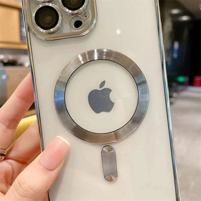 Magsafe Magnetic Attraction Charge Transparent Clear Camera Protector Phone Case for iPhone 11 12 Mini 13 PRO Max 14 Plus 15 Cover