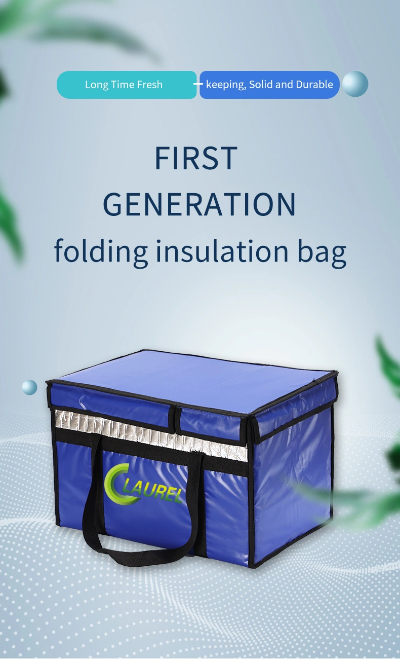 Wholesale Reusable Non-Woven Take Away Bags Material Large Capacity Foldable Cooler Bag for Food Medical Fruits and Vegetables Keep-Fresh