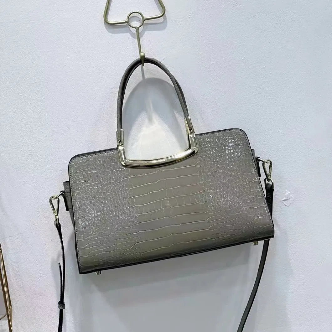 (V175) New Simple Female Bag Stone Handbag Large Capacity Middle-Aged Mother Bag Can Be Crossbody Bag