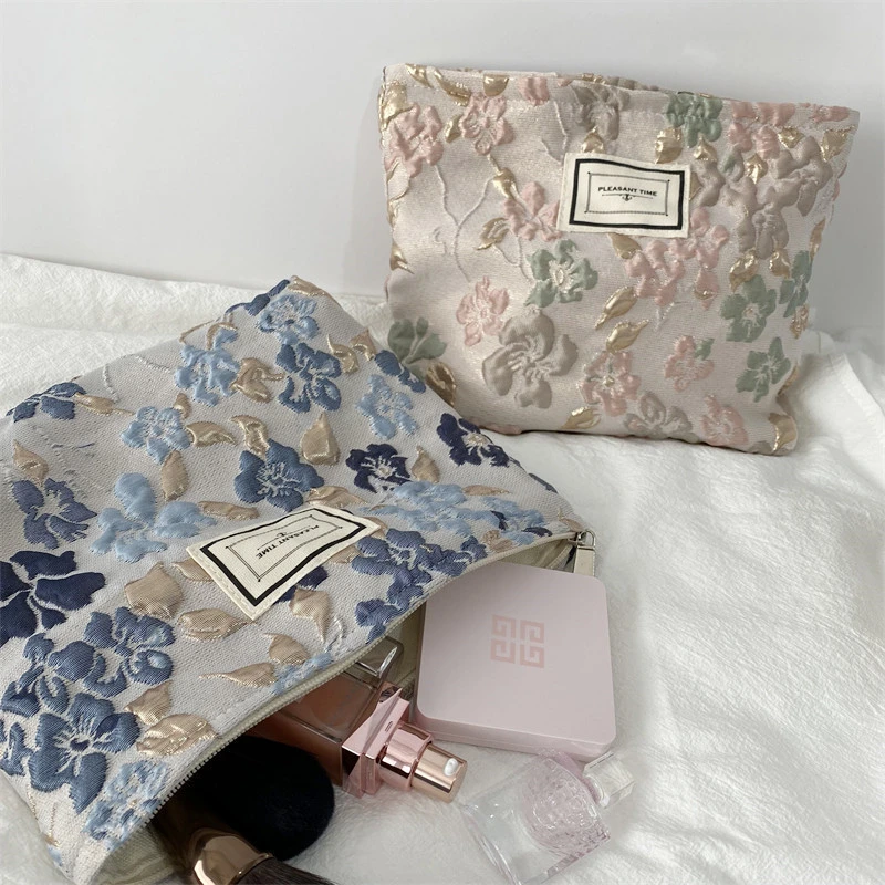 New Mini Cosmetic Bag Canvas Coin Purse Money Wallet Storage Bag Portable Women Small Pouch Makeup Organizer Case Lipstick Storage