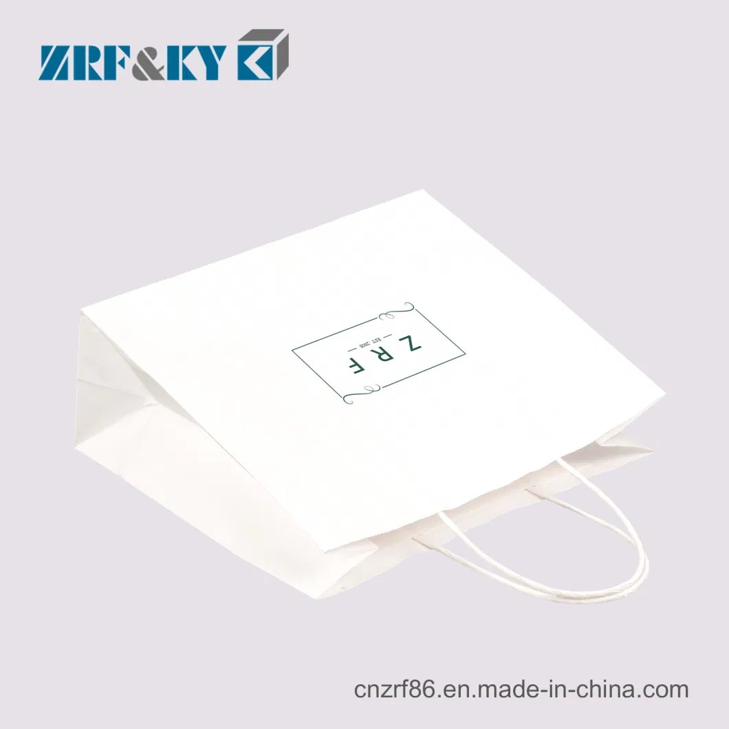 Custom Printed Kraft Paper Apparel/Cosmetics/Gift/Shopping Bags Bulk with Handles Wholesale