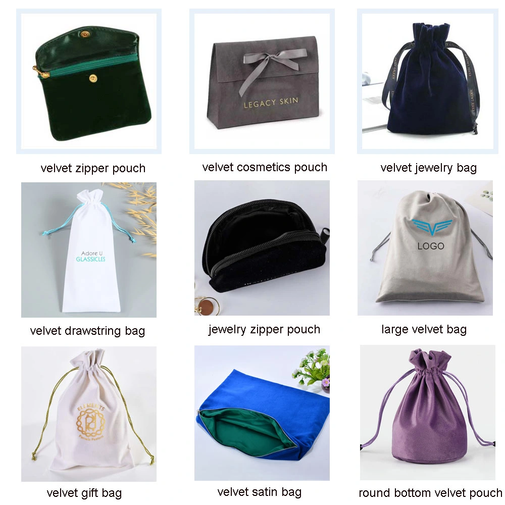 Velvet Gift Bags Custom Fabric Gift Bags with Drawstring Satin Jewelry Bags Velour Cosmetic Sachets Bags Cotton Organza Gift Pouches Small Cloth Gift Bags