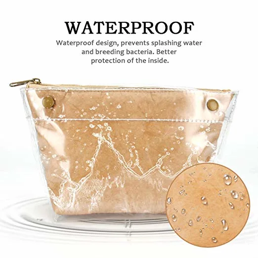 Women&prime;s PVC Clear Clutch Transparent Handbag Tyvek Cosmetic Bag Makeup Bag Organizer