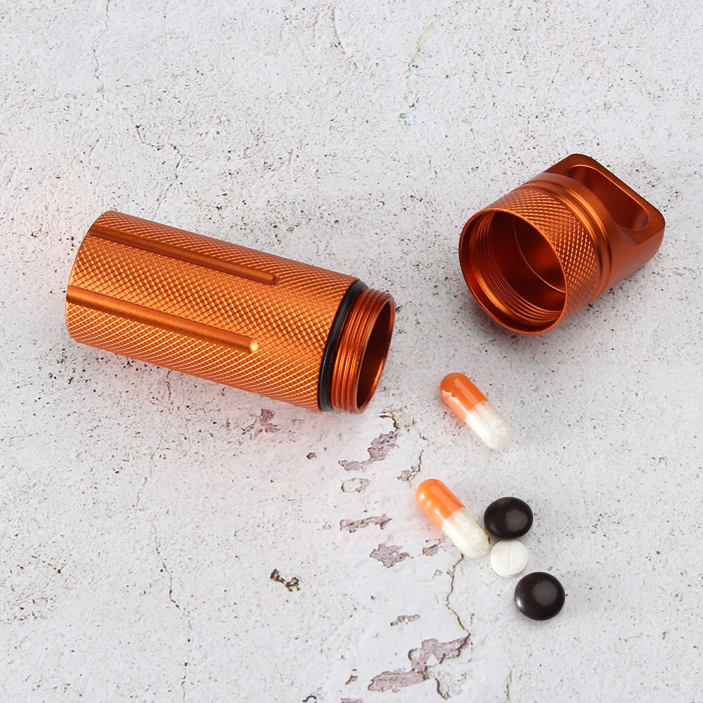 1PCS Waterproof Pill Fob Capsule Match Holder First Aid Pill Case Air-Tight EDC Accessory Case Outdoor Survival Storage Container Wyz18372