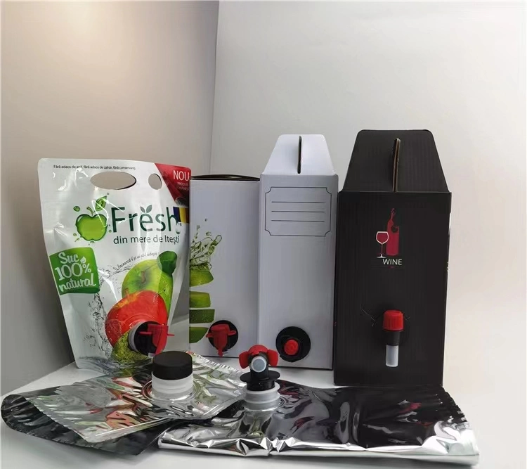 Custom Aseptic 3L 5L 10L 15L 20L Coffee Wine Syrup Juice Water Liquid Bib Bag Plastic Bag in Box Dispenser with Vitop Valve