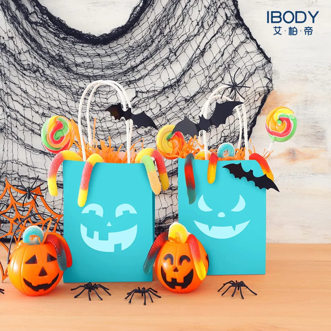 Trick or Treat Bags with Pumpkin Face for Kids Halloween Party Favors Decoration