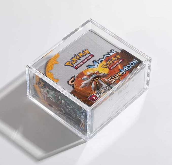 Transparent Magnetic Lid Acrylic Game Card Booster Box Display Case