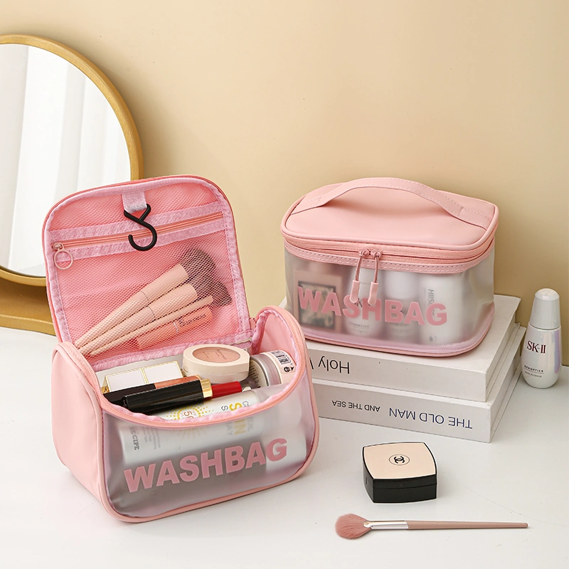 Cosmetic Bag Clear Makeup Bag Waterproof PU Toiletry Wash Bag Cosmetic Organizers