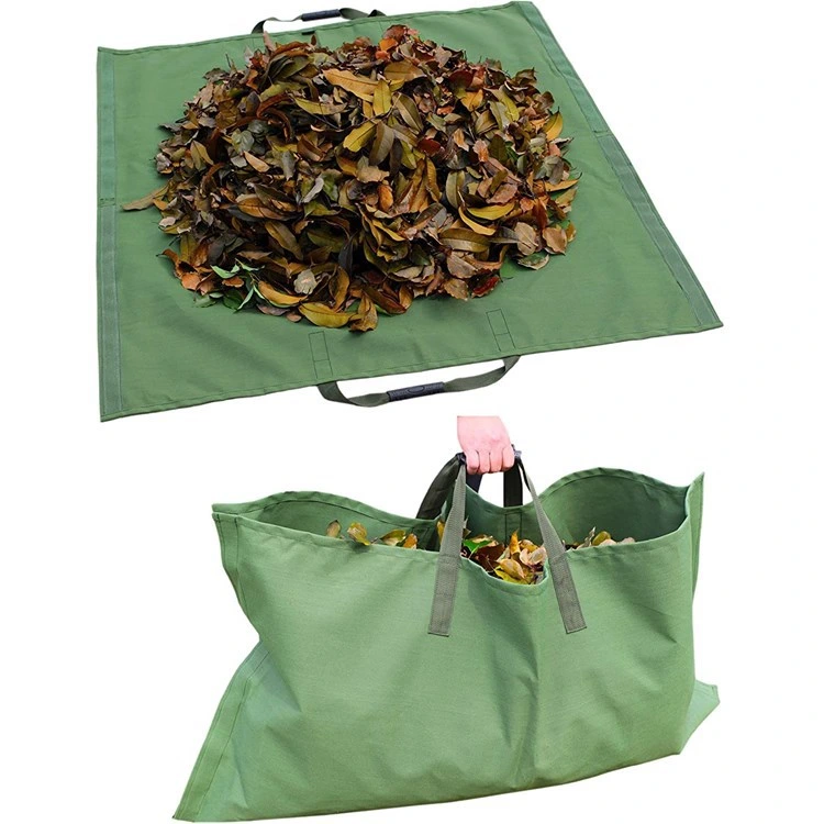 Recycling Garden Lawn Weeds Debris Bags Yard Waste Bags with Waterproof Canvas