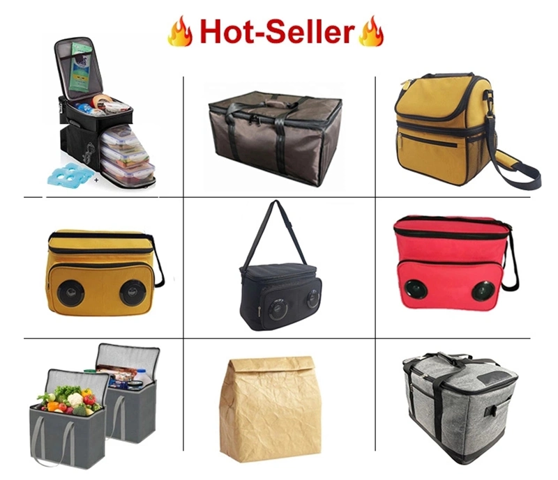 Custom Logo Waterproof Portable Polyester Nylon 600d School Kids Thermal Warmer Insulated Frozen Food Lunch Box Cool Picnic Camping Icebag Shoulder Cooler Bag