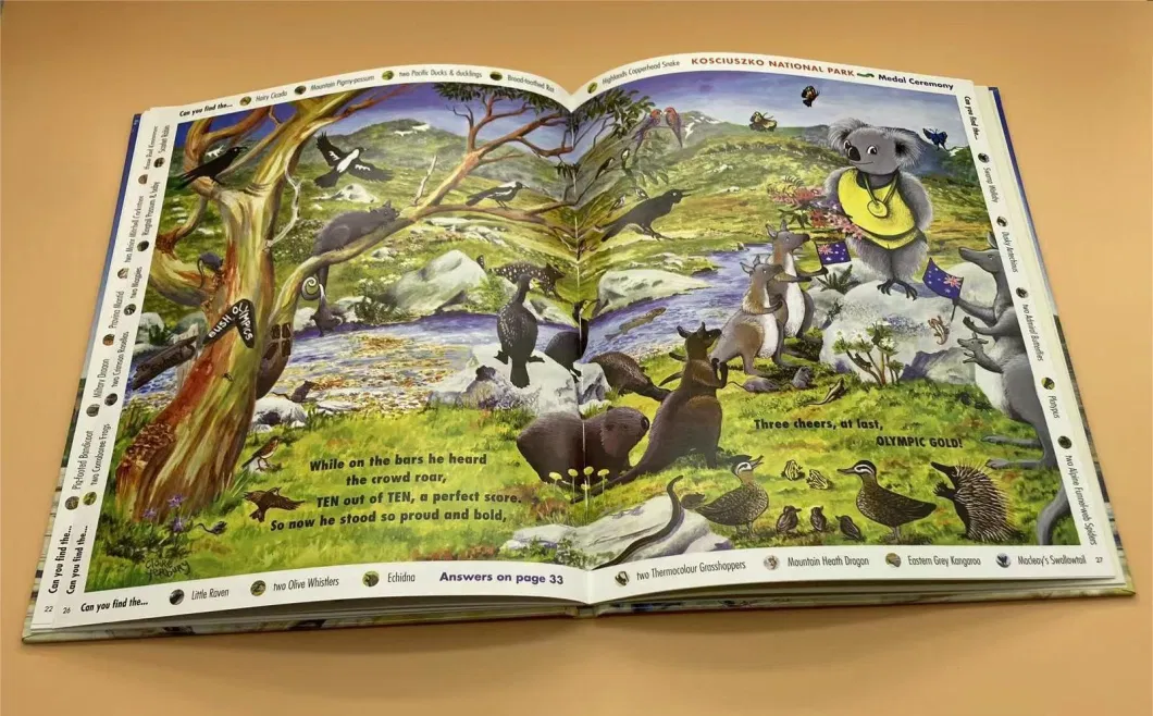 Custom Hardcover Kokey Koala Children Story Cardboard Book Printing Services