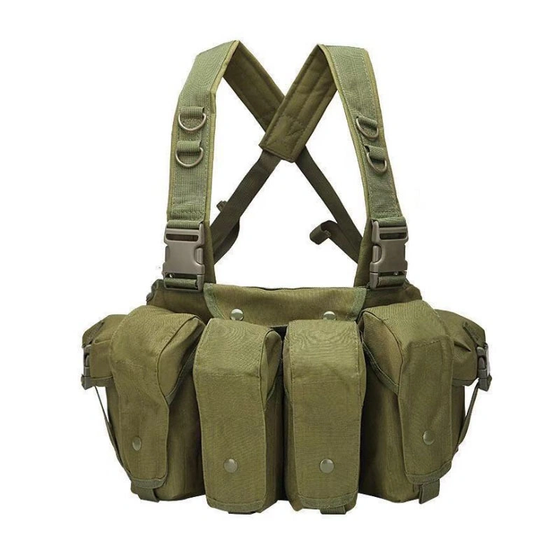 Tactical Pouch with Belt Front-Bag for Men Vest Rig Chest Bag with Adjustable Shoulder Strap