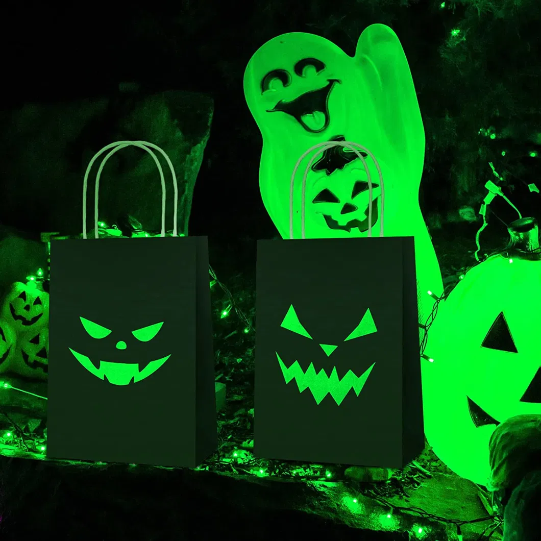 Halloween Treat Bags Glow in The Dark Trick or Treat Candy Snack Bags
