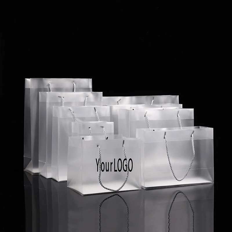 Wholesale Custom Logo Shopping PVC Clear Tote Bag PVC Package Transparent Gift Bag