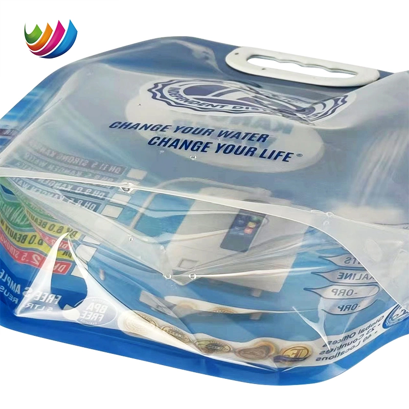 1L 3L 5L 10L Liquid Beer Juice Drinking Pouch Foldable Portable Flastic Packaging Spout Water Bag with Handle
