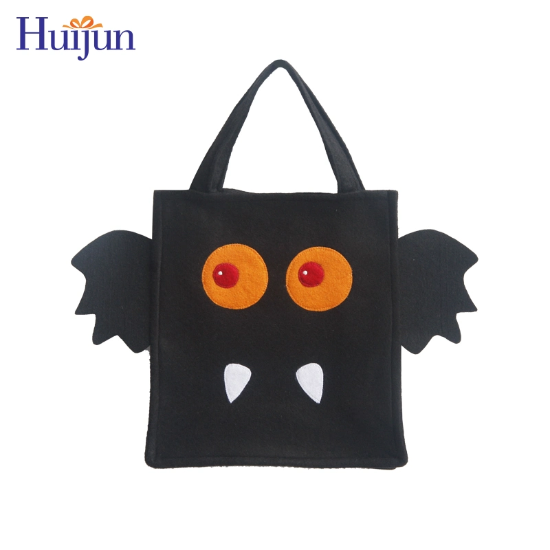 Wholesale Halloween Felt Trick or Treat Bags with Pumpkin &amp; Ghost &amp; Bat &amp; Frankenstein &amp; Vampire Halloween Candy Totes Gift Bags