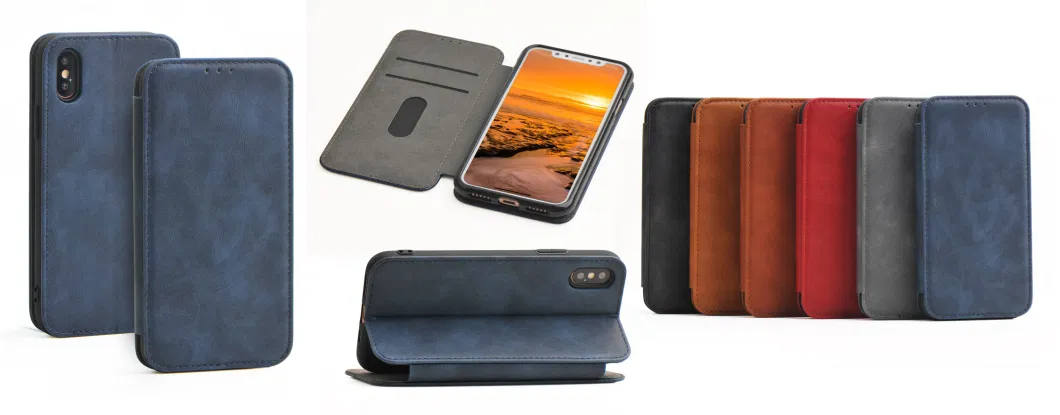 Elegant Wallet Phone Case Card Standing PU Case Slots Book Case Leather Phone Case for iPhone 15