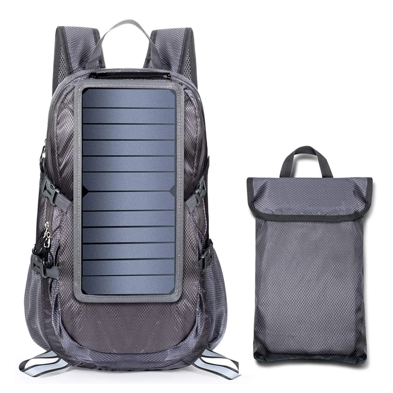 School College Hiking Camping Backpack Bag with Solar Panel and USB Port to Power All Your Devices