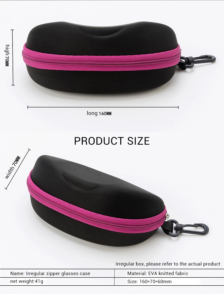 Wholesale Custom Logo Zipper Large Space Color Sunglasses Case EVA Glasses Cases