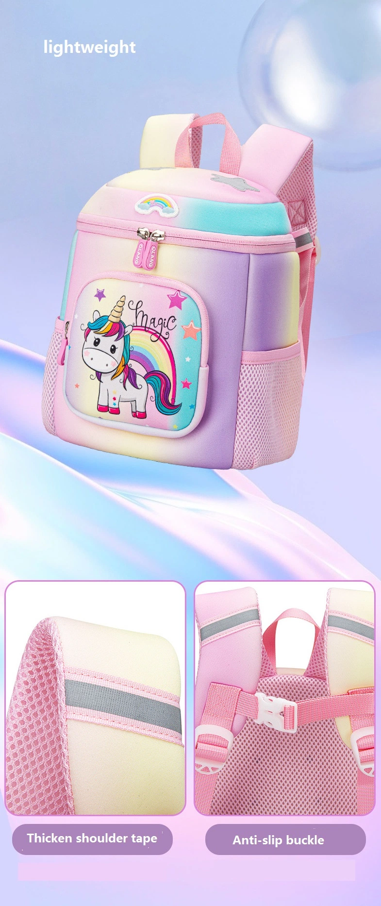 Factory Custom Backpack Unicorn Girls School Bag Large Capacity Kid Backpack Bag