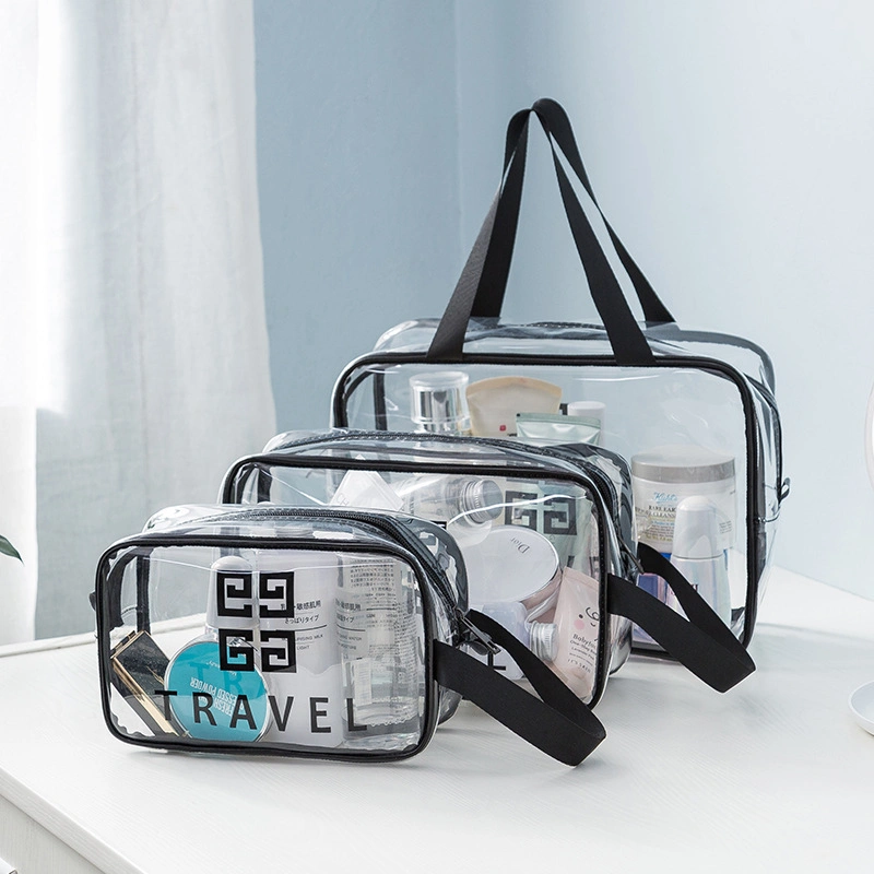 Transparent Makeup Bag, PVC Wash Bag, Travel Storage Bag, Waterproof, Large Capacity Portable Makeup Bag, Storage Bag