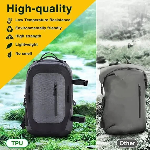 Custom Logo 20L 30L PVC Black Waterproof Hunting School Backpack Bag for Outdoor Camping Hiking Daily Life