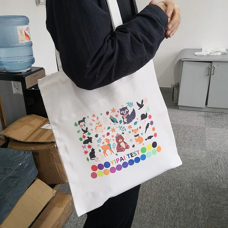 Halloween Gifts Children&prime;s Kids White Blank Sublimation Canvas Candy Tote Bag Halloween Party Bagstrick or Treat Candy Bags Blank Sublimation Trick or Treat Bag