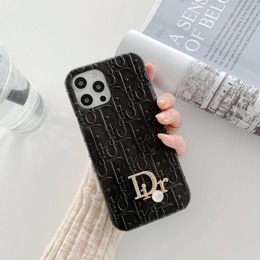 High-End Fashion Black Print Phone Case for Phone15promax 14PRO 13 Fall Case 12 Soft Case 11 Xs Xr Men and Women 8plus