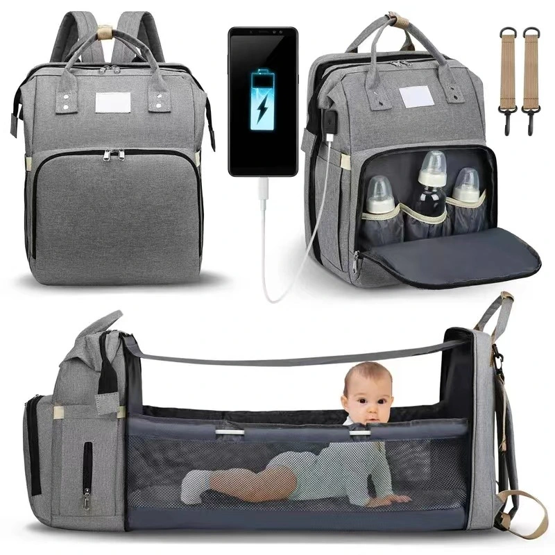 7 In1 Functional Custom Luxury Folding Wet Tote Nappy Mommy Bag Waterproof Mummy Baby Diaper Bags Backpack