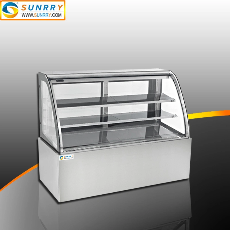 Refrigerated Free Standing Single Temperature Bakery Cake Display Case