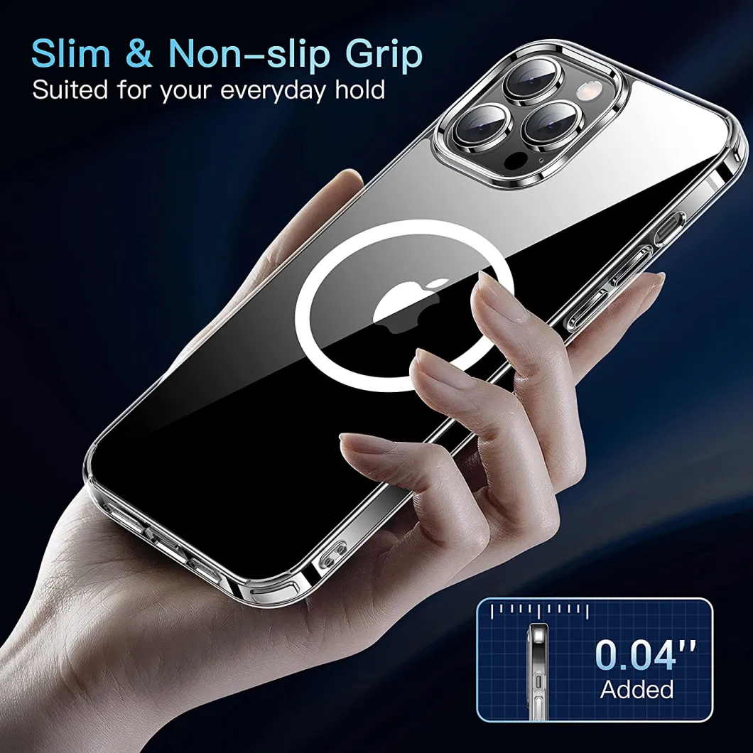 Transparent Magnetic Phone Case for iPhone 15 PRO/Plus/PRO Max