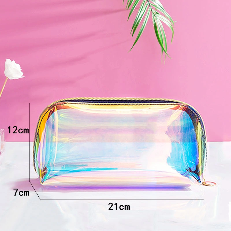 High-Quality PU Fabric Clear PVC Small Bag Female Toilet Bag Women Designer Fashion Ladies Bag Cosmetic Bag (MFN5001)